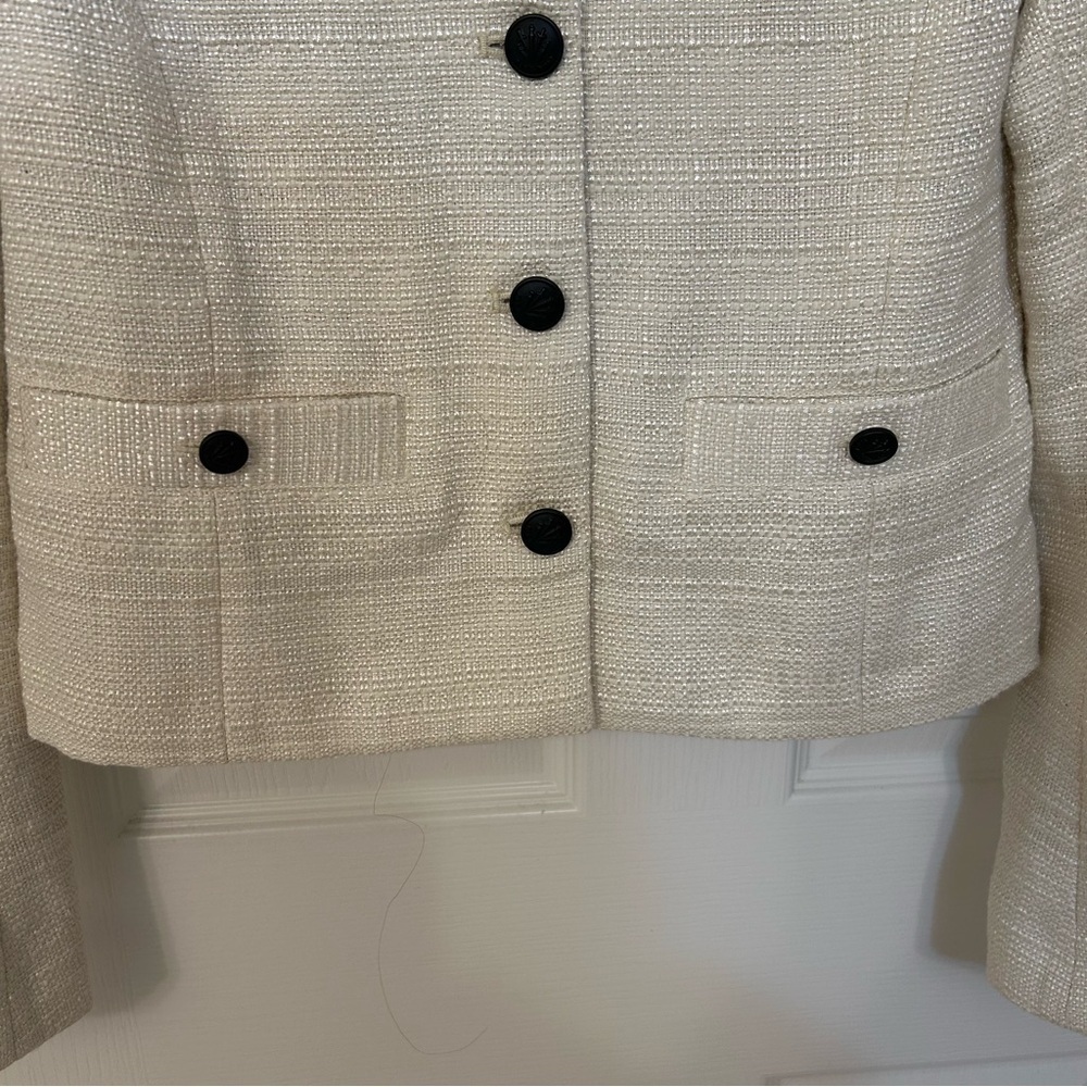 rag & bone Amaya Crop Jacket in Ivory Size 10 - Picture 5 of 9